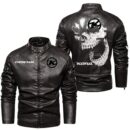 Custom Name Kona Bicycle Skull Leather Jacket - Personalized Logo Car Motorcycle Model