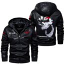 Custom Name Mclaren Skull Leather Jacket - Personalized Logo Car Motorcycle Model