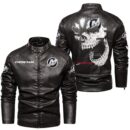 Custom Name Mercury Marine Skull Leather Jacket - Personalized Logo Car Motorcycle Model