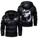 Custom Name Mercury Marine Skull Leather Jacket - Personalized Logo Car Motorcycle Model