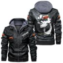 Custom Name Moto Guzzi Skull Leather Jacket - Personalized Logo Car Motorcycle Model