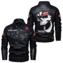 Custom Name Norton Motorcycle Company Skull Leather Jacket - Personalized Logo Car Motorcycle Model