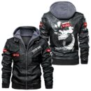 Custom Name Norton Motorcycle Company Skull Leather Jacket - Personalized Logo Car Motorcycle Model