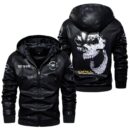 Custom Name Opel Skull Leather Jacket - Personalized Logo Car Motorcycle Model