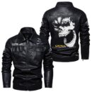 Custom Name Opel Skull Leather Jacket - Personalized Logo Car Motorcycle Model