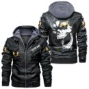 Custom Name Pontiac Trans Am Skull Leather Jacket - Personalized Logo Car Motorcycle Model