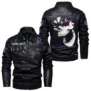Custom Name Scania Skull Leather Jacket - Personalized Logo Car Motorcycle Model