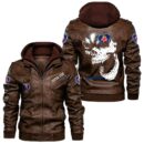 Custom Name Scania Skull Leather Jacket - Personalized Logo Car Motorcycle Model
