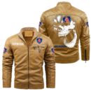 Custom Name Scania Skull Leather Jacket - Personalized Logo Car Motorcycle Model