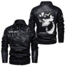 Custom Name Slingshot Skull Leather Jacket - Personalized Logo Car Motorcycle Model
