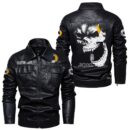 Custom Name Smart Skull Leather Jacket - Personalized Logo Car Motorcycle Model