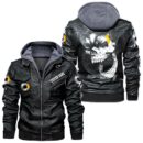 Custom Name Smart Skull Leather Jacket - Personalized Logo Car Motorcycle Model
