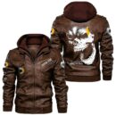 Custom Name Smart Skull Leather Jacket - Personalized Logo Car Motorcycle Model