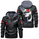 Custom Name Suzuki Skull Leather Jacket - Personalized Logo Car Motorcycle Model