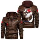 Custom Name Suzuki Skull Leather Jacket - Personalized Logo Car Motorcycle Model