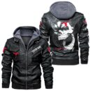 Custom Name Tesla Motors Skull Leather Jacket - Personalized Logo Car Motorcycle Model