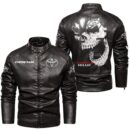 Custom Name Toyota Hilux Skull Leather Jacket - Personalized Logo Car Motorcycle Model