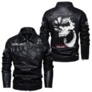 Custom Name Toyota Hilux Skull Leather Jacket - Personalized Logo Car Motorcycle Model