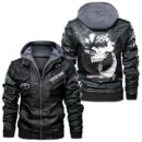 Custom Name Toyota Land Cruiser Skull Leather Jacket - Personalized Logo Car Motorcycle Model