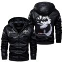 Custom Name Toyota Tundra Skull Leather Jacket - Personalized Logo Car Motorcycle Model