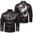 Custom Name Triumph Motorcycles Skull Leather Jacket - Personalized Logo Car Motorcycle Model