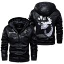 Custom Name Triumph Motorcycles Skull Leather Jacket - Personalized Logo Car Motorcycle Model