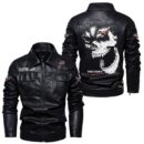 Custom Name Victory Motorcycles Skull Leather Jacket - Personalized Logo Car Motorcycle Model