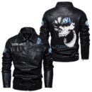 Custom Name Volkswagen Skull Leather Jacket - Personalized Logo Car Motorcycle Model