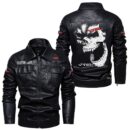Custom Name DOHC VTEC Leather Jacket - Personalized Logo Car Motorcycle Model