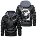 Custom Name DOHC VTEC Leather Jacket - Personalized Logo Car Motorcycle Model