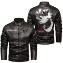 Custom Name Western Star Contrast Leather Jacket - Personalized Logo Car Motorcycle Model