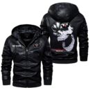 Custom Name Western Star Contrast Leather Jacket - Personalized Logo Car Motorcycle Model