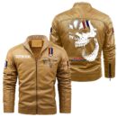 Custom Name Camaro Ss Skull Leather Jacket - Personalized Logo Car Motorcycle Model