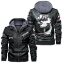 Custom Name Camaro Skull Leather Jacket - Personalized Logo Car Motorcycle Model