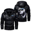Custom Name Ford F150 Skull Leather Jacket - Personalized Logo Car Motorcycle Model