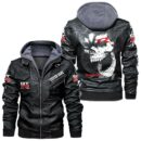 Custom Name Nissan Gtr Skull Leather Jacket - Personalized Logo Car Motorcycle Model