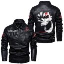 Custom Name Toyota 86 Skull Leather Jacket - Personalized Logo Car Motorcycle Model