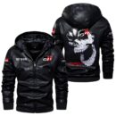 Custom Name Toyota Gazoo Racing Skull Leather Jacket - Personalized Logo Car Motorcycle Model