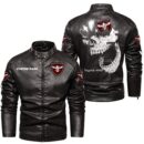 Custom Name Toyota Mr2 Skull Leather Jacket - Personalized Logo Car Motorcycle Model