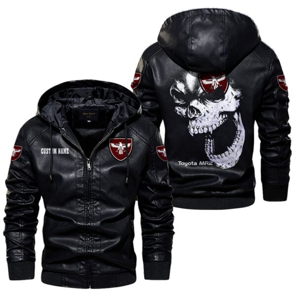 Custom Name Toyota Mr2 Skull Leather Jacket - Personalized Logo Car Motorcycle Model - Image 5