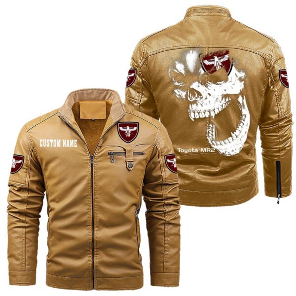 Custom Name Toyota Mr2 Skull Leather Jacket - Personalized Logo Car Motorcycle Model - Image 10