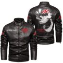 Custom Name Toyota Tacoma Skull Leather Jacket - Personalized Logo Car Motorcycle Model