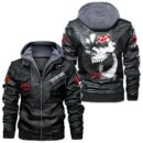Custom Name Toyota Tacoma Skull Leather Jacket - Personalized Logo Car Motorcycle Model
