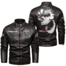 Custom Name Toyota Trd Skull Leather Jacket - Personalized Logo Car Motorcycle Model