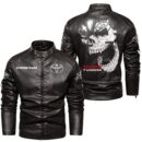 Custom Name Toyota Tundra PU Leather Hooded Jacket – Personalized Logo Car Motorcycle Model
