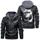 Custom Name Agco Skull Leather Jacket - Personalized Logo Car Motorcycle Model