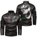 Custom Name Benelli Skull Leather Jacket - Personalized Logo Car Motorcycle Model