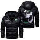 Custom Name Benelli Skull Leather Jacket - Personalized Logo Car Motorcycle Model