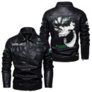 Custom Name Benelli Skull Leather Jacket - Personalized Logo Car Motorcycle Model