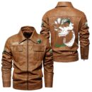 Custom Name Benelli Skull Leather Jacket - Personalized Logo Car Motorcycle Model